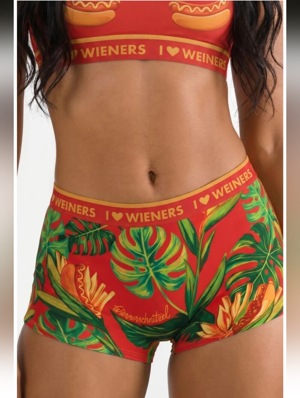 The Wiener In Paradise - Shinesty X Wienerschnitzel Tropical Boyshort Underwear